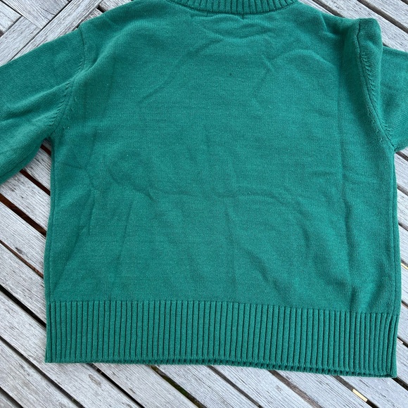 Woman Owned Grayson Threads Green Crew Neck Sweater with “Lucky” Design - Picture 6 of 8